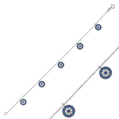 Silver Evil Eye Women's Bracelet