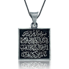 Silver Evil Eye Prayer Women's Necklace