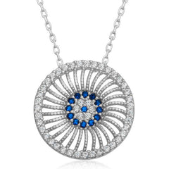 Silver Evil Eye Women's Necklace