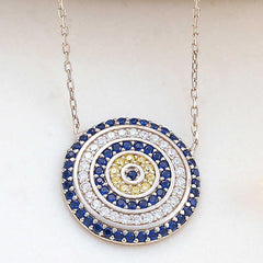 Silver Evil Eye Women's Necklace