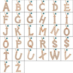 Collier pour femme en argent avec inscription « Mauvais œil » et rose, lettre K