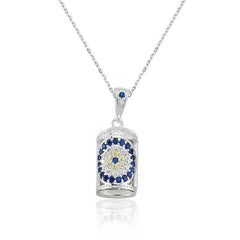 Silver Evil Eye Cevsen Women's Necklace