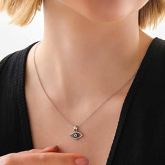 Silver Evil Eye Women's Necklace