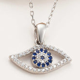 Silver Evil Eye Women's Necklace