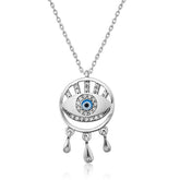 Silver Evil Eye Necklace