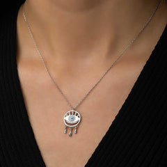 Silver Evil Eye Necklace
