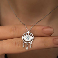 Silver Evil Eye Necklace