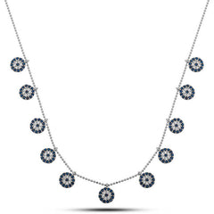 Collier porte-bonheur en argent pour femme avec mauvais œil