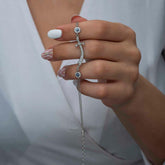 Silver Evil Eye Zulfiqar Sword Women's Bracelet