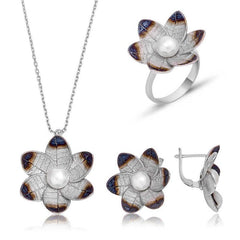 Silver Daffodil Flower Women Set