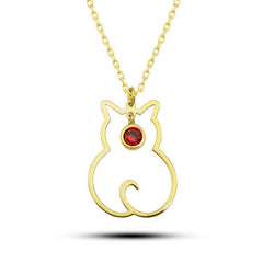 Silver January Birthstone Catwoman Necklace