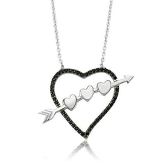 Silver Arrow Heart Women's Necklace