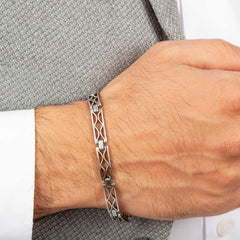 Silver Oxidized Men's Bracelet