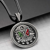 Silver Ottoman Coat of Arms Men's Necklace