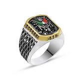 Silver Ottoman State Coat of Arms Men's Ring