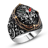 Silver Ottoman State Coat of Arms Men's Ring