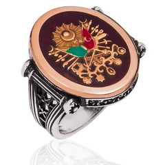 Silver Ottoman Coat of Arms Men's Ring