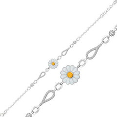 Silver Daisy Women's Bracelet