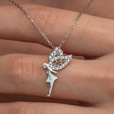 Silver Fairy Girl Women's Necklace