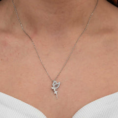 Silver Fairy Girl Women's Necklace