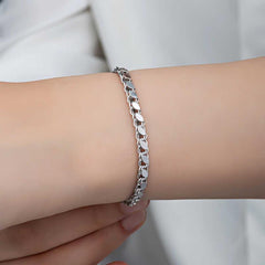 Silver Sequin Chain Women's Bracelet