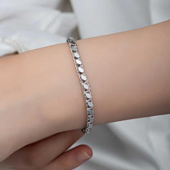 Silver Sequin Chain Women's Bracelet