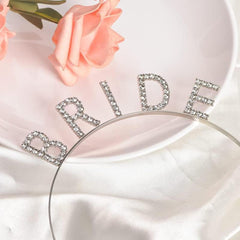NessiWorld Silver Color Bachelorette Crystal Stone Bride Crown Imported 16x10 cm