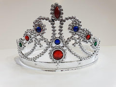 NessiWorld SilverColorPlasticPrincessCrownQueenCrown60cm