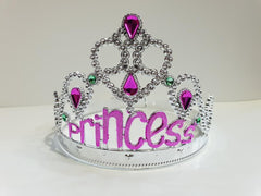 Silver Color Princess Written Party Crown 60 cm
