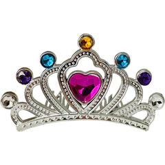 Nessiworld Silver Color Comb Model Princess Queen Crown No 1 12x7 cm