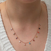 Silver Color Drop Stone Lucky Women's Necklace