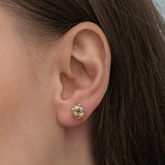 Silver Color Dorika Women's Stud Earrings