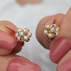 Silver Color Dorika Women's Stud Earrings