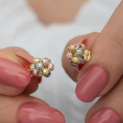 Silver Color Dorika Women's Stud Earrings