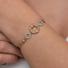 Silver Colored Dorika Ring Bracelet