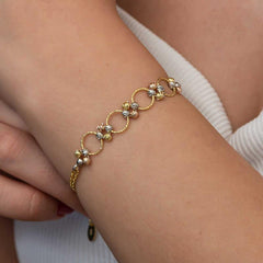 Silver Colored Dorika Women's Ring Bracelet