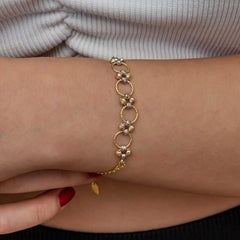 Silver Colored Dorika Women's Ring Bracelet