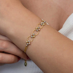 Silver Colored Dorika Women's Ring Bracelet