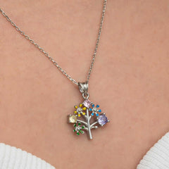 Silver Color Tree of Life Women's Necklace