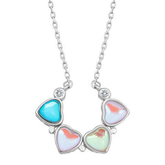 Silver Colored Openable Clover Women's Necklace