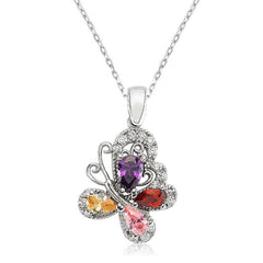Silver Color Butterfly Women's Necklace