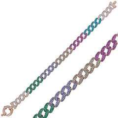 Silver Colored Stone Gurmet Women's Bracelet