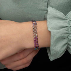 Silver Colored Stone Gurmet Women's Bracelet