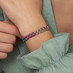 Silver Colored Stone Gurmet Women's Bracelet