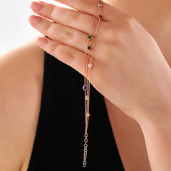 Silver Color Stone Women's Bracelet