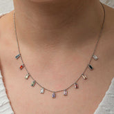 Silver Color Stone Lucky Women's Necklace