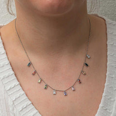 Silver Color Stone Lucky Women's Necklace