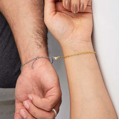 Silver Rhodium Gold Double Heart Love Bracelet