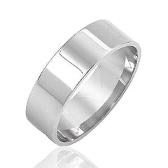 Silver Rhodium Plated Wedding Ring