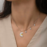 Silver Rhodium Daisy Loves Dislikes Ladies Necklace